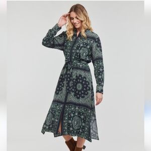 Tommy Hilfiger BANDANA VIS MIDI SHIRT DRESS SIZE: US 12